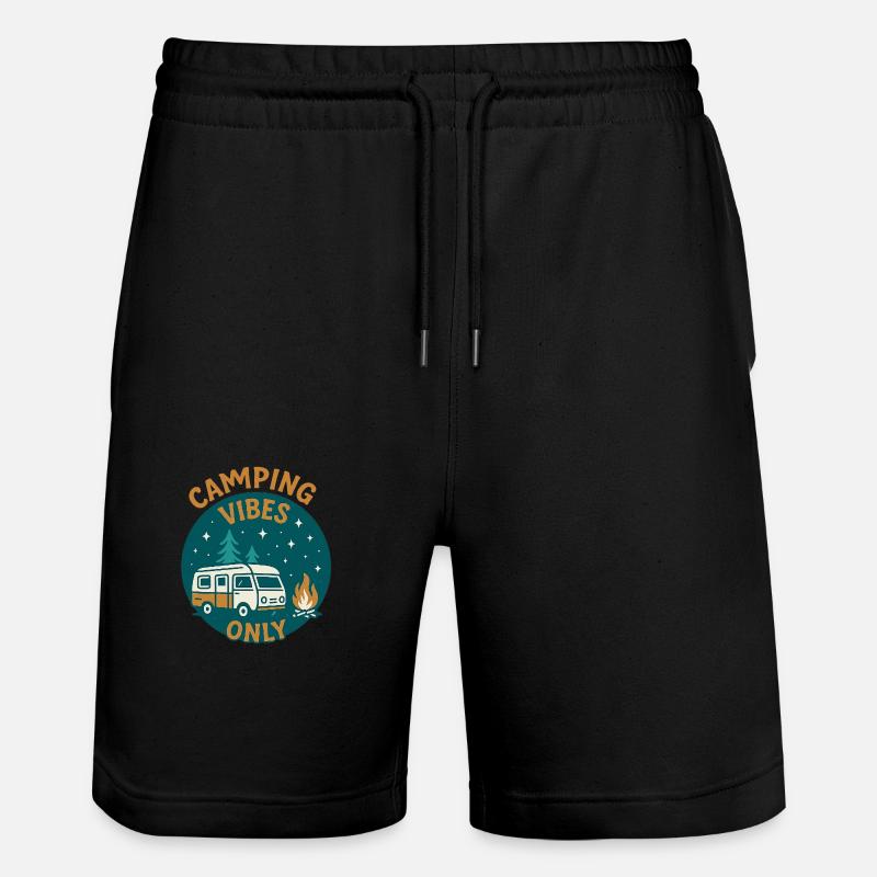 Camping Vibes Only - Leisure Design - Stanley/Stella Trainer Unisex Organic Jogging Shorts - black