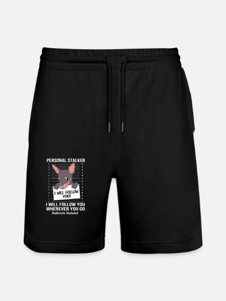 Zwergpinscher - Stanley/Stella Unisex Bio Joggingshorts Trainer  - Schwarz