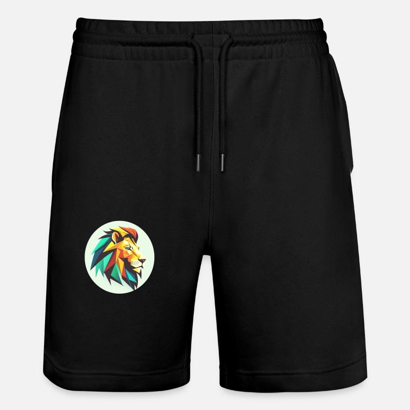 Löwenkopf - Stanley/Stella Unisex Bio Joggingshorts Trainer  - Schwarz