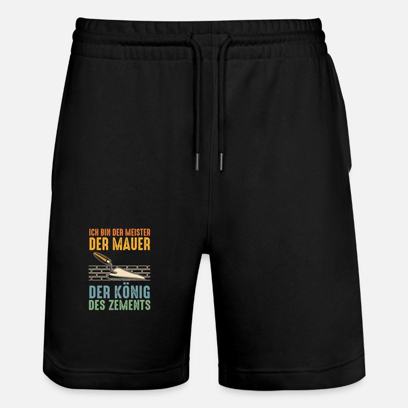 Maître maçon Compagnon maçon - Short de jogging bio TRAINER Stanley/Stella unisexe - noir
