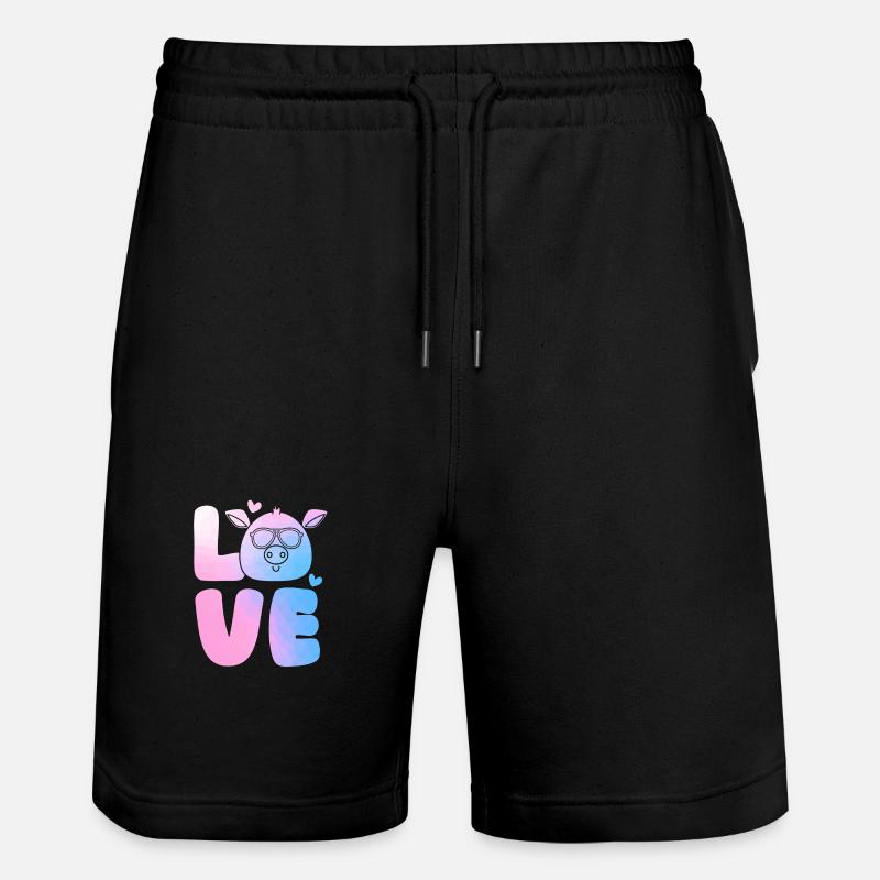 Cochon - Short de jogging bio TRAINER Stanley/Stella unisexe - noir