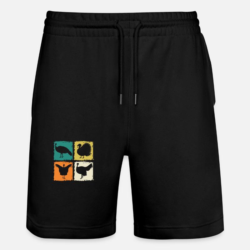 Poulets Coq Dinde - Short de jogging bio TRAINER Stanley/Stella unisexe - noir