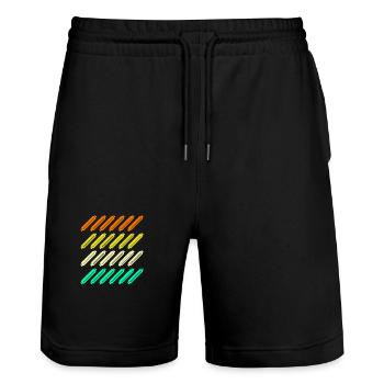 Harmonika Mundharmonika - Stanley/Stella Unisex Bio Joggingshorts Trainer  - Schwarz - Vorne - Nik (191cm) & Marisol (170cm)