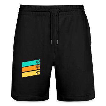 Hornist Waldhorn - Stanley/Stella Unisex Bio Joggingshorts Trainer  - Schwarz - Vorne - Nik (191cm) & Marisol (170cm)