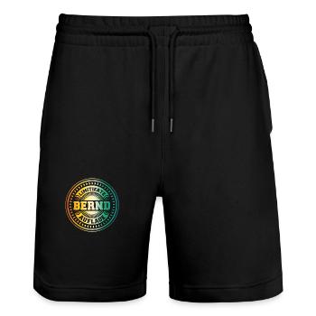 Bernd - Short de jogging bio TRAINER Stanley/Stella unisexe - noir - Devant - Nik (191cm) & Marisol (170cm)