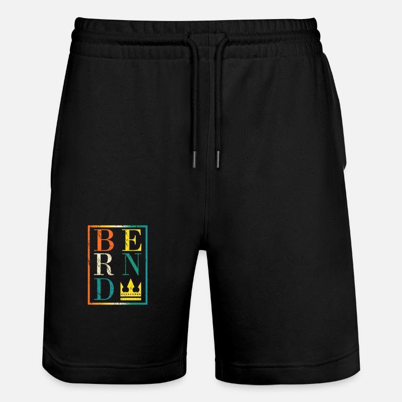 Bernd - Stanley/Stella Unisex Bio Joggingshorts Trainer  - Schwarz