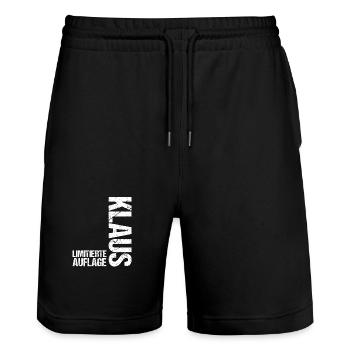 Klaus - Stanley/Stella Unisex Bio Joggingshorts Trainer  - Schwarz - Vorne - Nik (191cm) & Marisol (170cm)