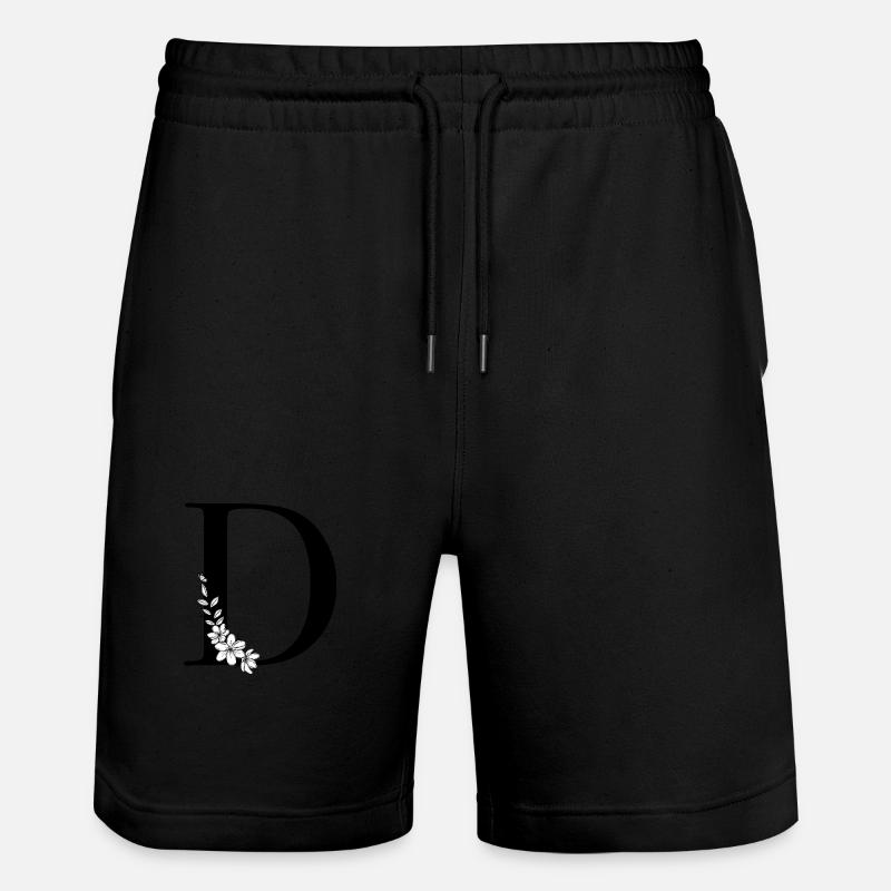 Buchstabe D - Stanley/Stella Unisex Bio Joggingshorts Trainer  - Schwarz