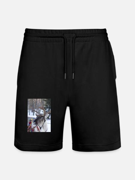 Reindeer - Stanley/Stella Trainer Unisex Organic Jogging Shorts - black