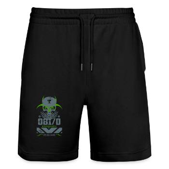 Underground Skull - Short de jogging bio TRAINER Stanley/Stella unisexe - noir - Devant - Nik (191cm) & Marisol (170cm)