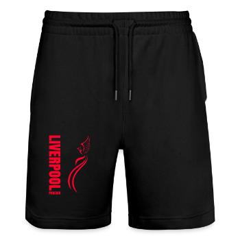 LIVERPOOL PHOENIX - Short de jogging bio TRAINER Stanley/Stella unisexe - noir - Devant - Nik (191cm) & Marisol (170cm)