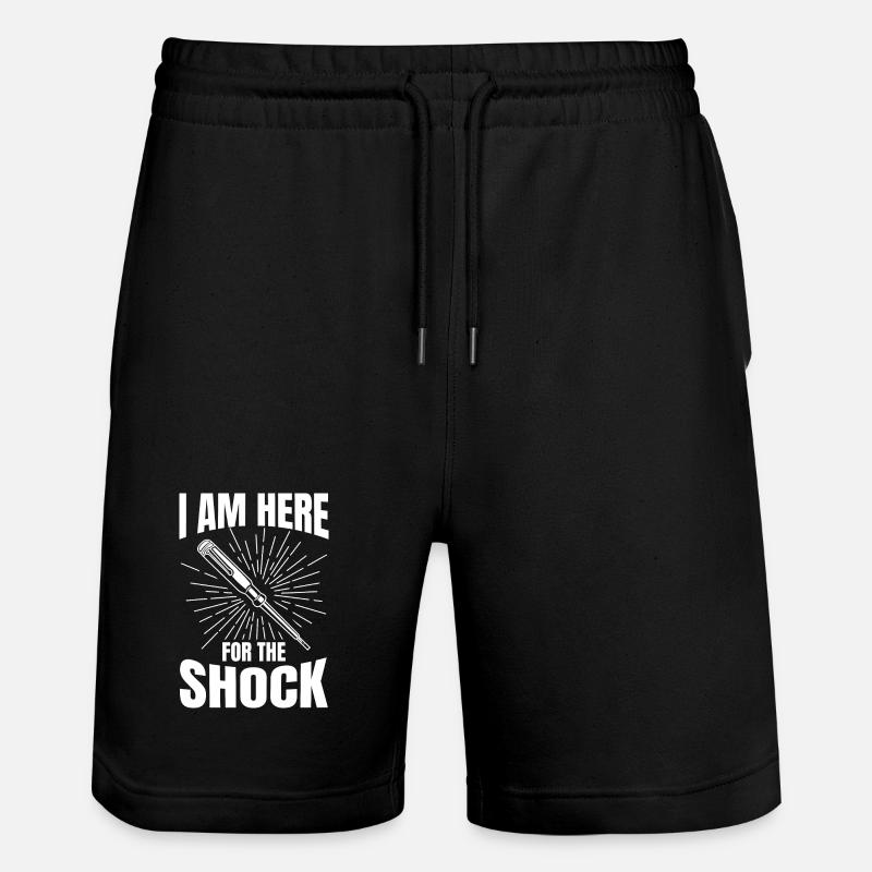 Lustiger Elektriker - Stanley/Stella Unisex Bio Joggingshorts Trainer  - Schwarz