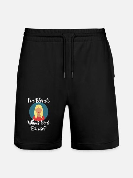 Cheveux blonds - Short de jogging bio TRAINER Stanley/Stella unisexe - noir
