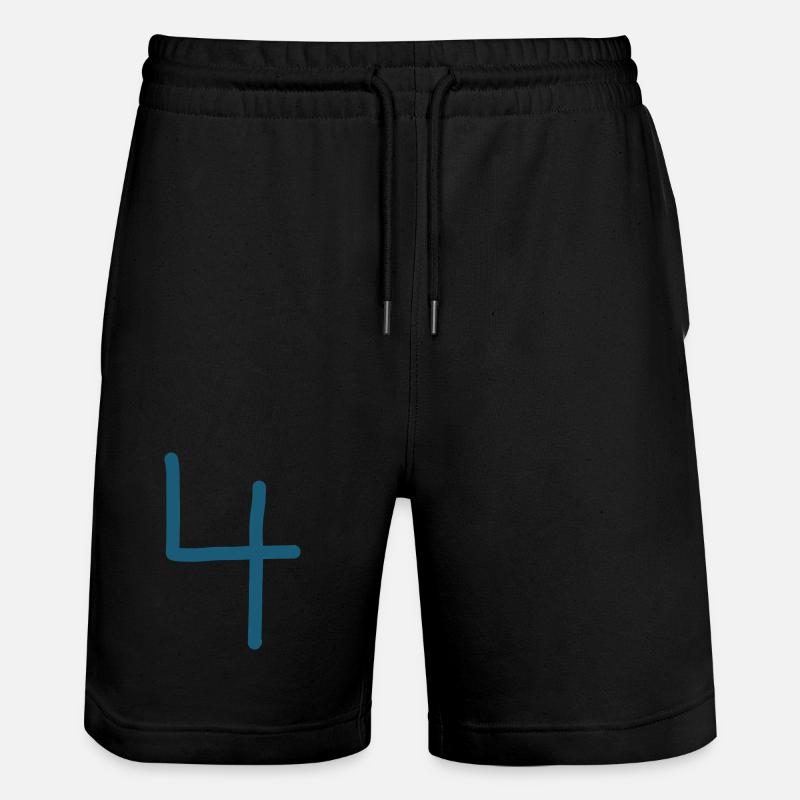 4 Numéro quatre numéro anniversaire - Short de jogging bio TRAINER Stanley/Stella unisexe - noir