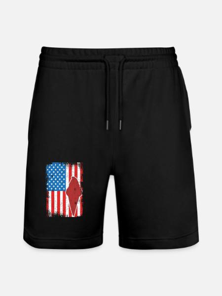 Eiscreme 4. Juli USA - Stanley/Stella Unisex Bio Joggingshorts Trainer  - Schwarz