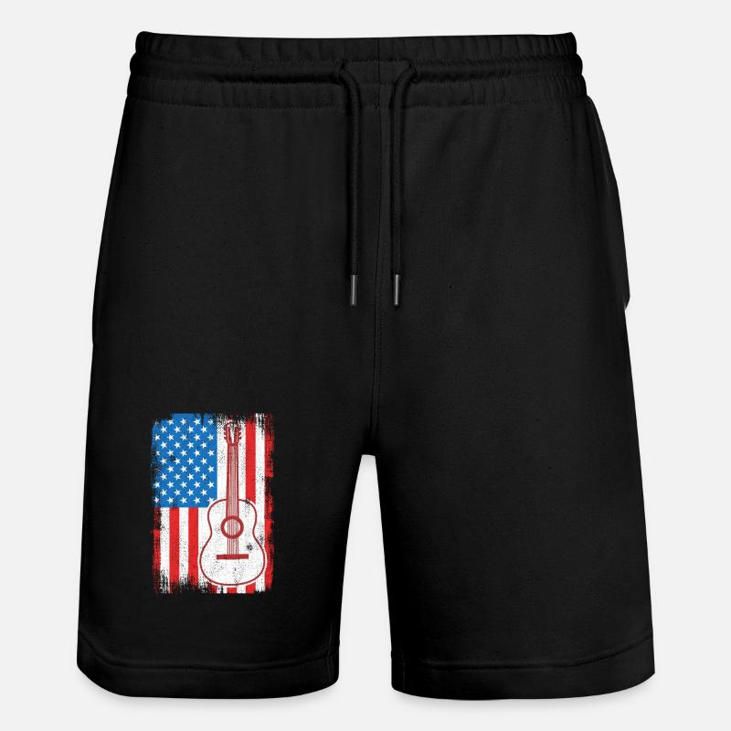 Guitariste de U.S. Flag - Short de jogging bio TRAINER Stanley/Stella unisexe - noir