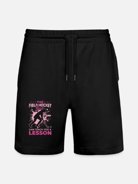Field hockey player - Stanley/Stella Trainer Unisex Organic Jogging Shorts - black