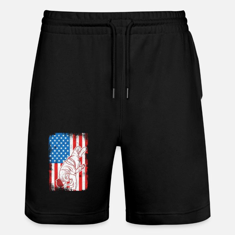 4 juillet USA Breakdance - Short de jogging bio TRAINER Stanley/Stella unisexe - noir