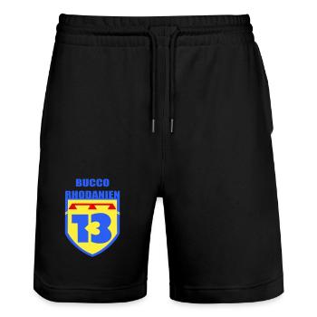 Bucco Rhôdanien - Stanley/Stella Unisex Bio Joggingshorts Trainer  - Schwarz - Vorne - Nik (191cm) & Marisol (170cm)