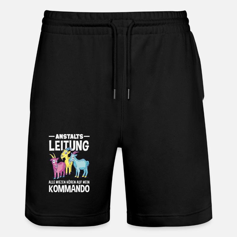 Anstaltsleitung Chef Leitung - Stanley/Stella Unisex Bio Joggingshorts Trainer - Schwarz