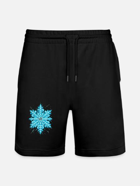 Snowflake | Mountain | Skiing | Snowboarding - Stanley/Stella Trainer Unisex Organic Jogging Shorts - black