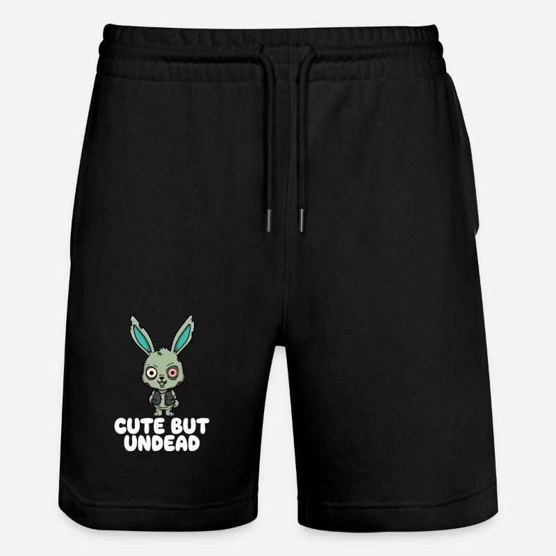 Süßer ZombieHase – Cutest Dead - Stanley/Stella Unisex Bio Joggingshorts Trainer - Schwarz