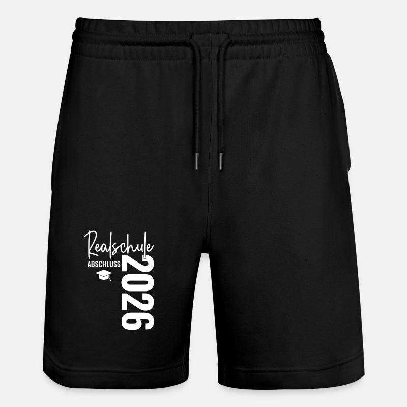 Realschule Abschluss - Realschulabschluss 2026 - Stanley/Stella Unisex Bio Joggingshorts Trainer  - Schwarz