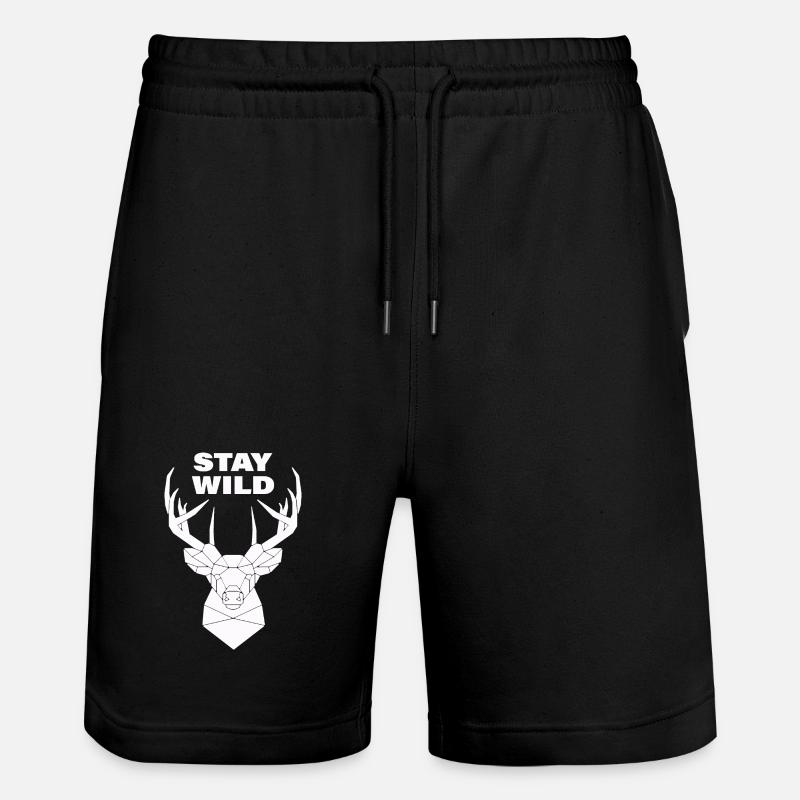 Restez sauvage - Short de jogging bio TRAINER Stanley/Stella unisexe - noir