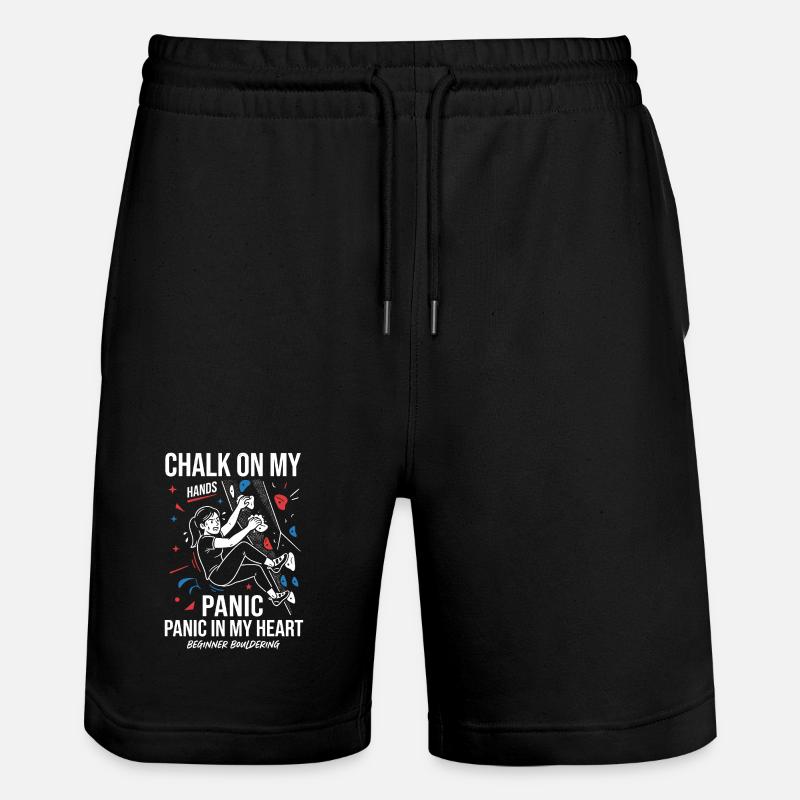 Kreide an den Händen - Stanley/Stella Unisex Bio Joggingshorts Trainer  - Schwarz