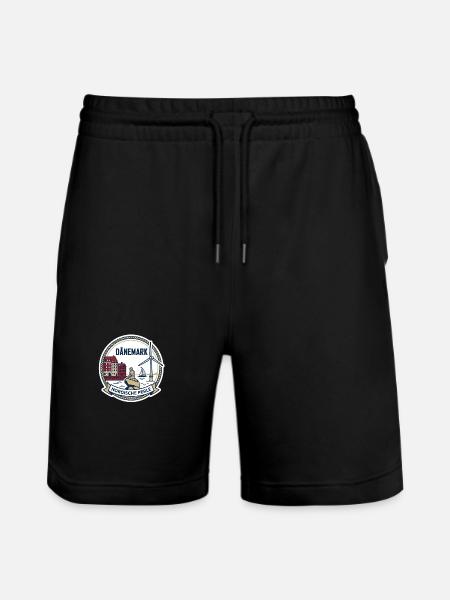 Dänemark - eine Nordische Perle - Stanley/Stella Unisex Bio Joggingshorts Trainer  - Schwarz