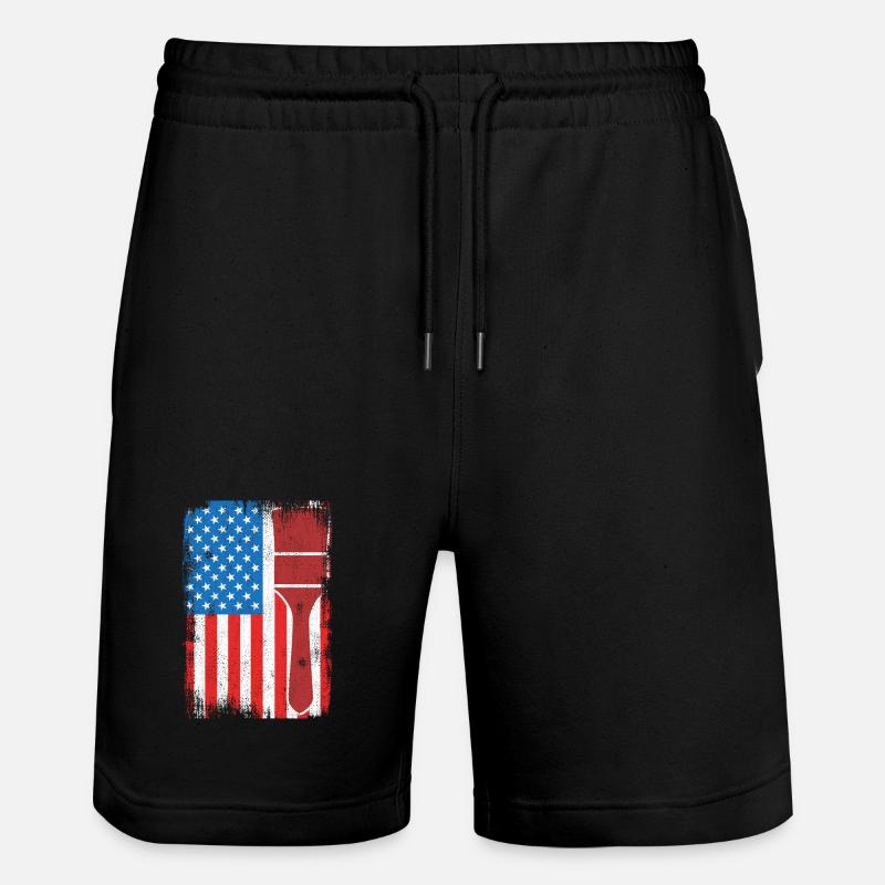Pittore patriottico statunitense - Pantaloncini da jogger ecologici unisex Trainer di Stanley/Stella - nero