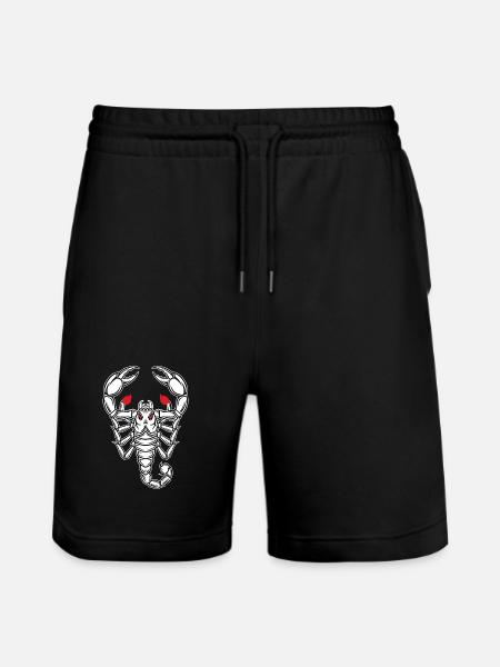Skorpion-Maskottchen-Logo Sportspiel - Stanley/Stella Unisex Bio Joggingshorts Trainer - Schwarz