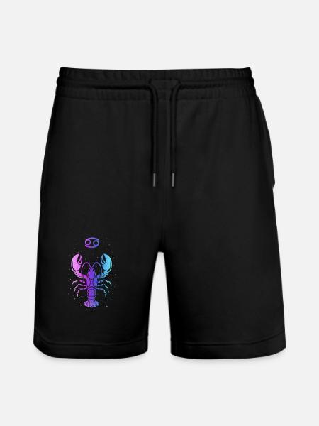 Kristallkrebs mit Sternmotiv - Stanley/Stella Unisex Bio Joggingshorts Trainer - Schwarz