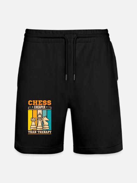 Chess Chess Player Chessboard - Stanley/Stella Trainer Unisex Organic Jogging Shorts - black