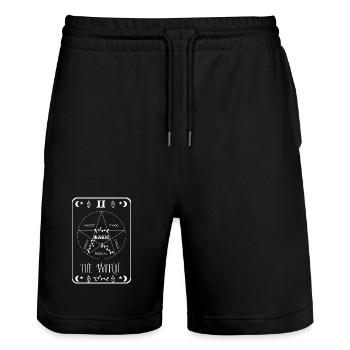 Die Hexe II - Stanley/Stella Unisex Bio Joggingshorts Trainer  - Schwarz - Vorne - Nik (191cm) & Marisol (170cm)