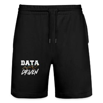 Datengesteuerter Befehl für Data Science Collector - Stanley/Stella Unisex Bio Joggingshorts Trainer  - Schwarz - Vorne - Nik (191cm) & Marisol (170cm)