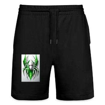 White Animals Spider - Stanley/Stella Unisex Bio Joggingshorts Trainer  - Schwarz - Vorne - Nik (191cm) & Marisol (170cm)
