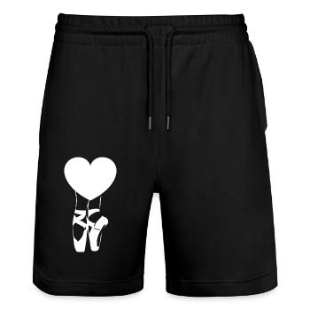 Dancing Dance Music - Stanley/Stella Unisex Bio Joggingshorts Trainer  - Schwarz - Vorne - Nik (191cm) & Marisol (170cm)