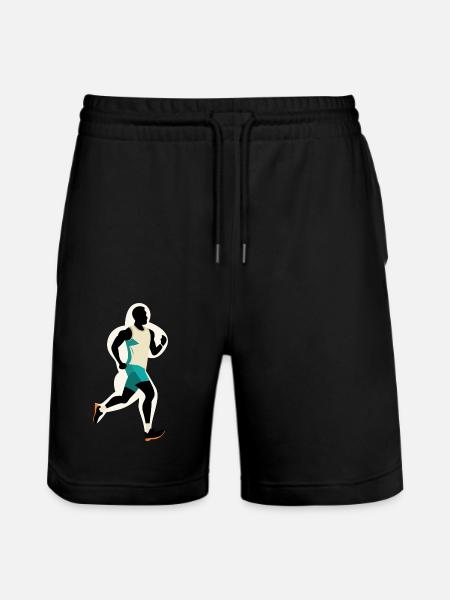 running man - Short de jogging bio TRAINER Stanley/Stella unisexe - noir