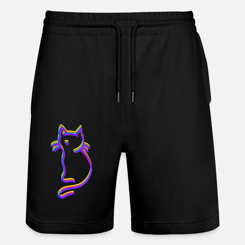 Chat arc-en-ciel LGBT - Short de jogging bio TRAINER Stanley/Stella unisexe - noir
