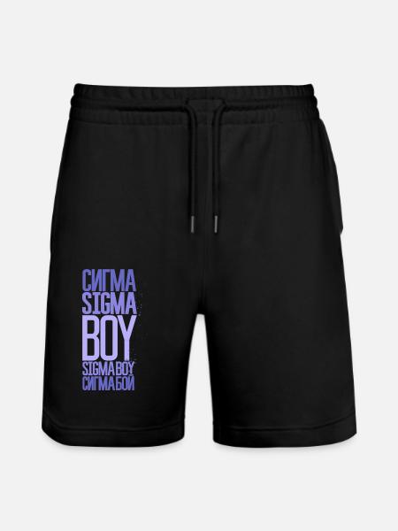 Sigma Boy - Viral song & TikTok trend inspired - Stanley/Stella Trainer Unisex Organic Jogging Shorts - black