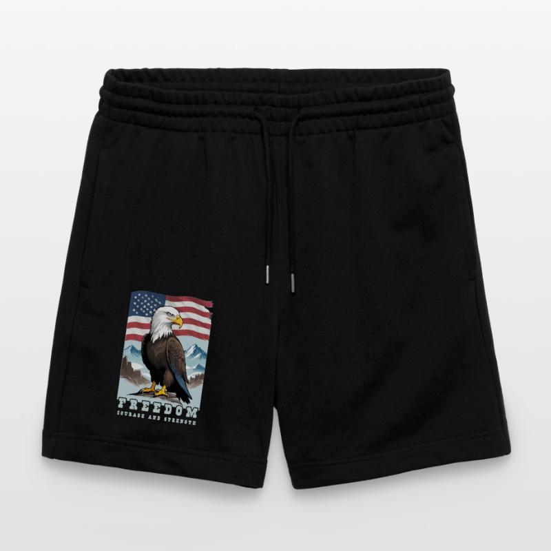 Bald eagle Stanley/Stella Trainer Unisex Organic Jogging Shorts
