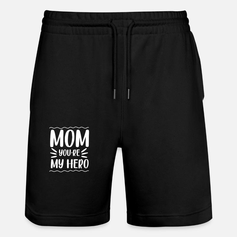 Maman, tu es mon héros - Short de jogging bio TRAINER Stanley/Stella unisexe - noir