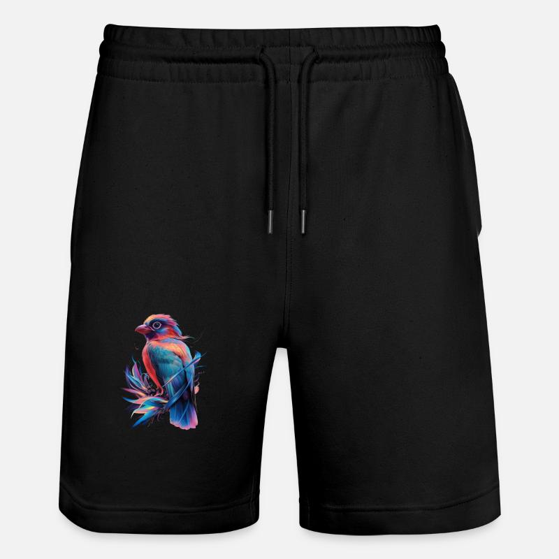 Perroquet radieux - Élégance tropicale - Short de jogging bio TRAINER Stanley/Stella unisexe - noir