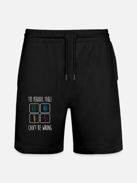 Periodic table - Stanley/Stella Trainer Unisex Organic Jogging Shorts - black