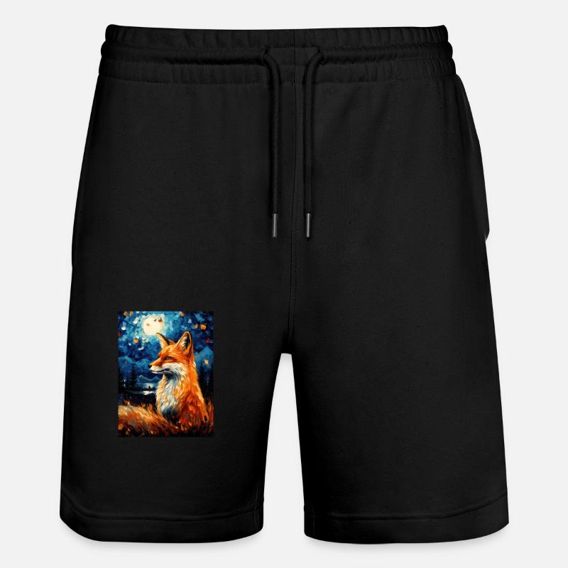 Fuchs Van Gogh Style - Stanley/Stella Unisex Bio Joggingshorts Trainer  - Schwarz