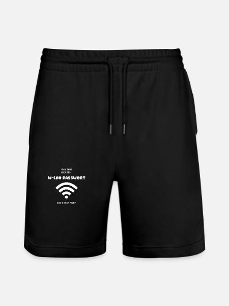 W-Lan - Stanley/Stella Unisex Bio Joggingshorts Trainer  - Schwarz