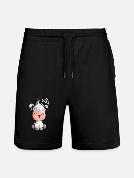 Drolliges Schaf - Schafe - Lamm - Fun - Stanley/Stella Unisex Bio Joggingshorts Trainer  - Schwarz