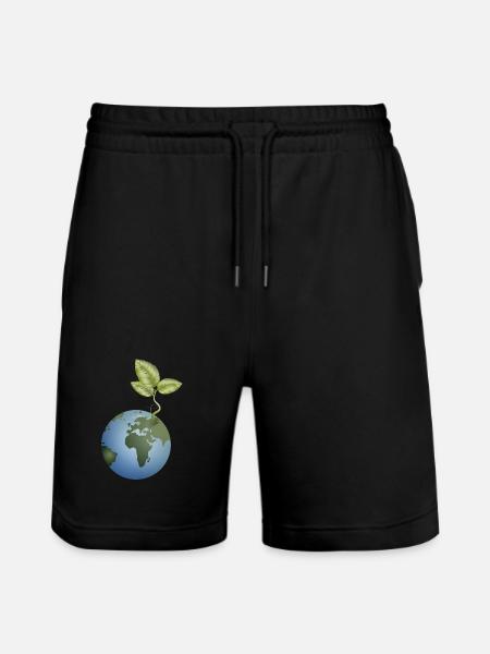 in the soil unfolds - Stanley/Stella Trainer Unisex Organic Jogging Shorts - black