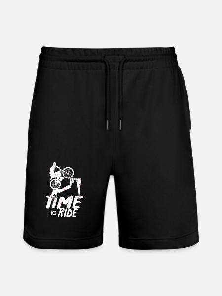 Mountain bikers - Stanley/Stella Trainer Unisex Organic Jogging Shorts - black